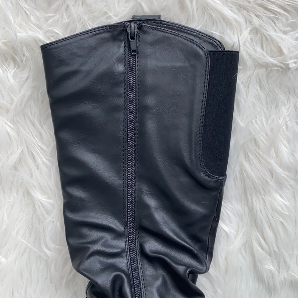 White Mountain | Faux Leather Black Boots